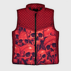 Мужской жилет Расплавленные красные черепа, цвет: 3D-черный