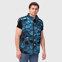 Мужской жилет Синее стекло, цвет: 3D-светло-серый — фото 2