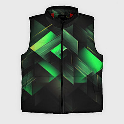 Мужской жилет Асимметричный узор зелени, цвет: 3D-красный
