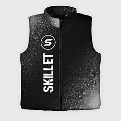 Мужской жилет Skillet glitch на темном фоне по-вертикали, цвет: 3D-черный