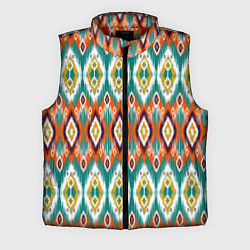 Мужской жилет Орнамент икат - имитация аткласной ткани, цвет: 3D-красный