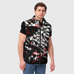 Мужской жилет Черные разломы, цвет: 3D-черный — фото 2