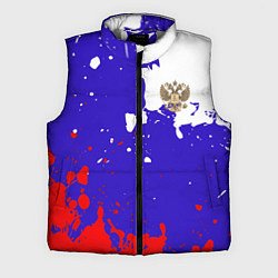 Мужской жилет Российский герб на триколоре