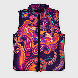 Мужской жилет Индийские этнические узоры, цвет: 3D-светло-серый