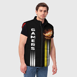 Мужской жилет Gamers minimalistic, цвет: 3D-красный — фото 2