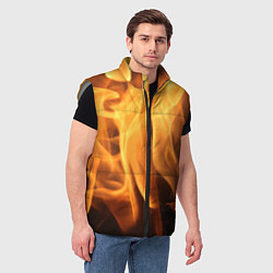 Мужской жилет Языки пламень, цвет: 3D-светло-серый — фото 2