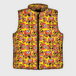 Мужской жилет Мультяшные разноцветные монстрики, цвет: 3D-светло-серый