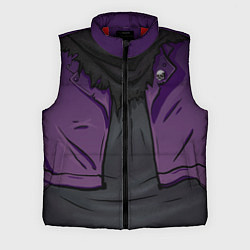 Мужской жилет Фиолетовая косуха лича с черепами