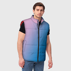 Мужской жилет Розово-синий диагональный градиент, цвет: 3D-красный — фото 2