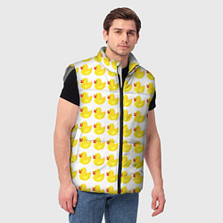 Мужской жилет Семейка желтых резиновых уточек, цвет: 3D-светло-серый — фото 2