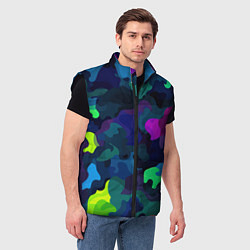 Мужской жилет Хаотичный камуфляж, цвет: 3D-черный — фото 2