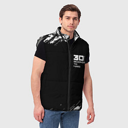 Мужской жилет Thirty seconds to mars штрихи бенд, цвет: 3D-светло-серый — фото 2