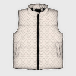 Мужской жилет Бежевый геометричные линии, цвет: 3D-черный