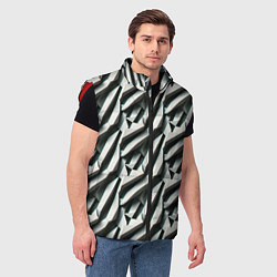 Мужской жилет Вертикальные полосы, цвет: 3D-красный — фото 2