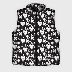 Мужской жилет Черно белые фигурки, цвет: 3D-светло-серый