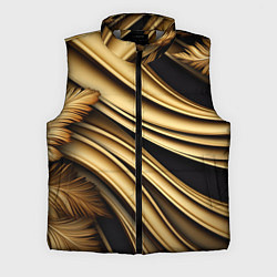 Мужской жилет Золотая объемная абстракция, цвет: 3D-светло-серый