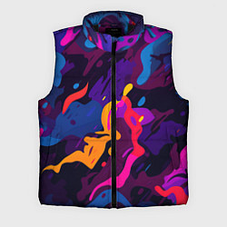 Мужской жилет Камуфляж из разноцветных красок, цвет: 3D-черный