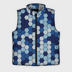 Мужской жилет Камуфляж гексагон синий