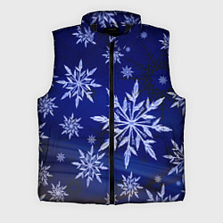 Мужской жилет Зима и снежинки, цвет: 3D-черный