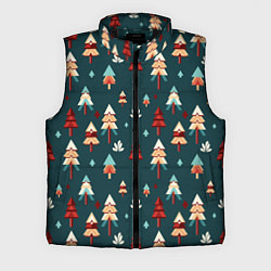 Мужской жилет Треугольные ёлки, цвет: 3D-черный