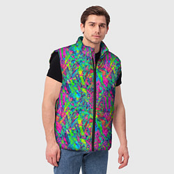 Мужской жилет Refraction of colors, цвет: 3D-черный — фото 2