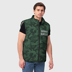 Мужской жилет Дачные войска - дача, цвет: 3D-светло-серый — фото 2