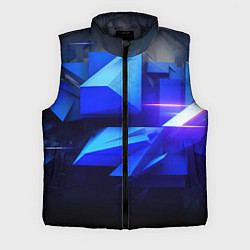 Мужской жилет Black blue background abstract, цвет: 3D-черный