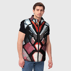 Мужской жилет Красная броня киберпанк, цвет: 3D-черный — фото 2