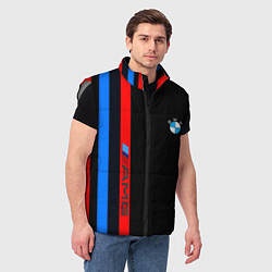 Мужской жилет BMW amg sport, цвет: 3D-светло-серый — фото 2