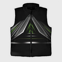 Мужской жилет Black green abstract nvidia style