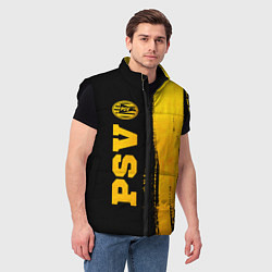 Мужской жилет PSV - gold gradient по-вертикали, цвет: 3D-черный — фото 2