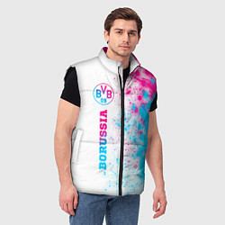 Мужской жилет Borussia neon gradient style по-вертикали, цвет: 3D-черный — фото 2
