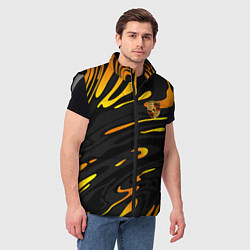 Мужской жилет Porsche - Желтые разводы, цвет: 3D-светло-серый — фото 2