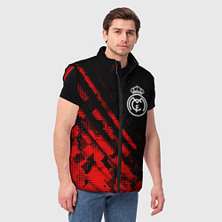 Мужской жилет Real Madrid sport grunge, цвет: 3D-красный — фото 2