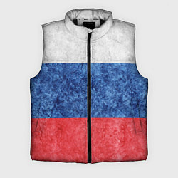 Мужской жилет Флаг России разноцветный, цвет: 3D-черный