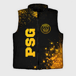 Мужской жилет PSG - gold gradient вертикально, цвет: 3D-черный