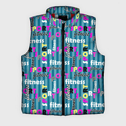 Мужской жилет Текстовый спортивный узор полосатый яркий
