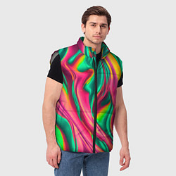 Мужской жилет Неоновый голографик, цвет: 3D-светло-серый — фото 2