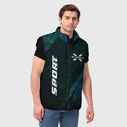 Мужской жилет Exeed sport glitch blue, цвет: 3D-черный — фото 2