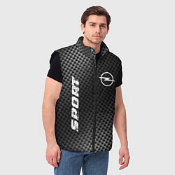 Мужской жилет Opel sport carbon, цвет: 3D-черный — фото 2