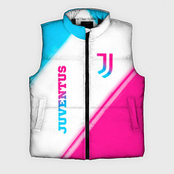 Мужской жилет Juventus neon gradient style вертикально, цвет: 3D-черный