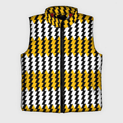 Мужской жилет Вертикальные жёлто-белые полосы, цвет: 3D-красный