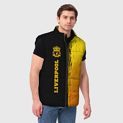 Мужской жилет Liverpool - gold gradient по-вертикали, цвет: 3D-черный — фото 2