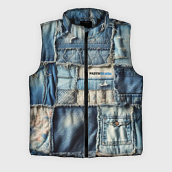 Мужской жилет Patchwork denim - vogue, цвет: 3D-черный