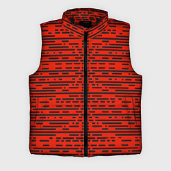 Мужской жилет Чёрные полосы на красном фоне, цвет: 3D-черный