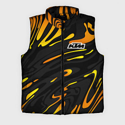 Мужской жилет KTM - orange liquid, цвет: 3D-черный