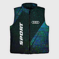 Мужской жилет Audi sport glitch blue, цвет: 3D-черный