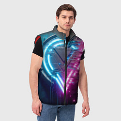 Мужской жилет Neon geometric abstraction - ai art, цвет: 3D-красный — фото 2
