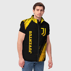 Мужской жилет Juventus - gold gradient вертикально, цвет: 3D-черный — фото 2