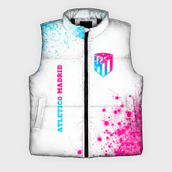 Мужской жилет Atletico Madrid neon gradient style вертикально, цвет: 3D-черный